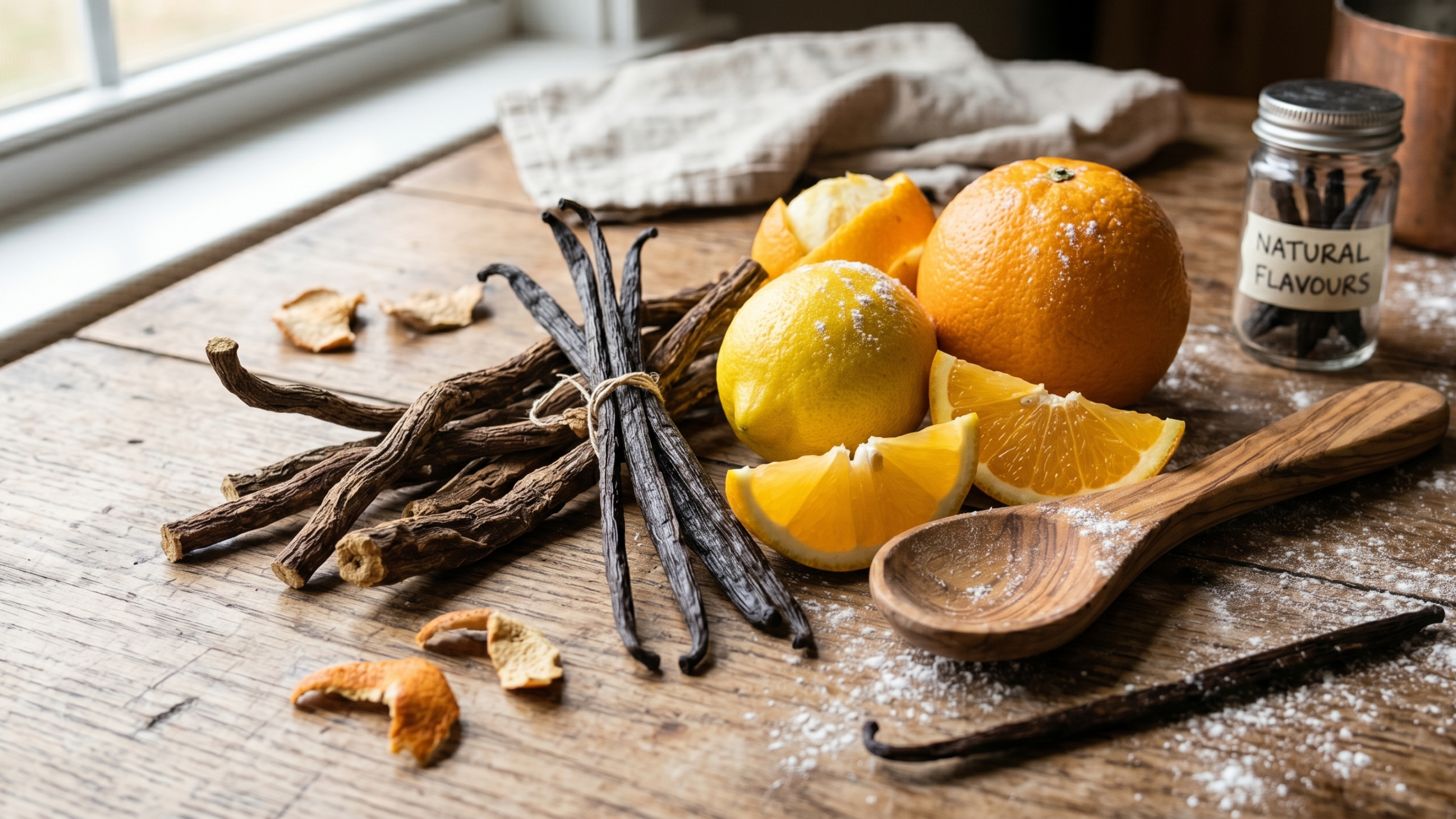 What natural flavours are used in the range?